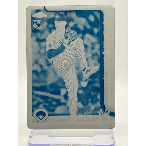 2025 Topps Chrome Will Warren Rookie Printing Plate 1/1 SSP New York Yankees RC - Picture 1 of 2
